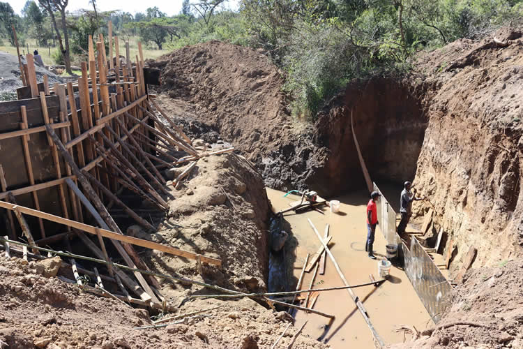 Construction of the Rumathi box culvert in Rumathi village, Kaimbaga Ward