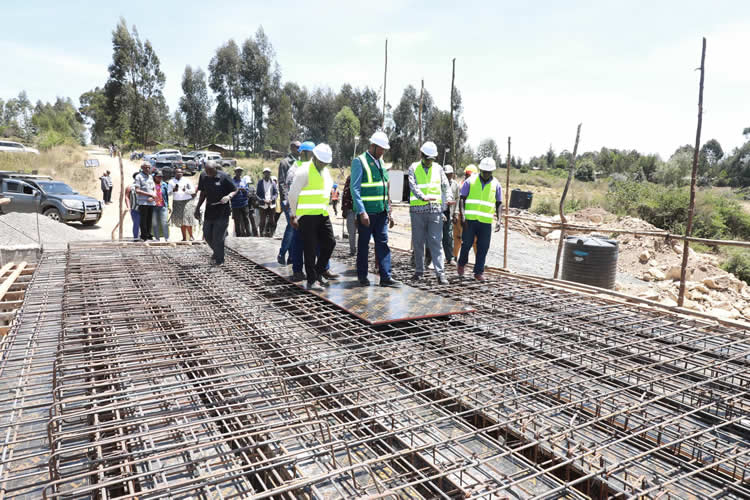 The ongoing construction of a modern bridge in Kedowa-Manyatta 9