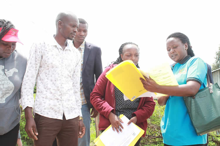 ownership documents verification exercise for 67 plots, ahead of the formal issuance of title deeds to residents of Rurii Ward 2